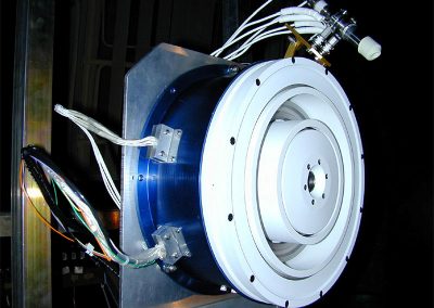 Photograph of the Pratt & Whitney T-220 mounted inside PEPL's LVTF, taken prior to testing.