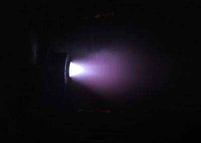 An ECR thruster with a well-defined plume.
